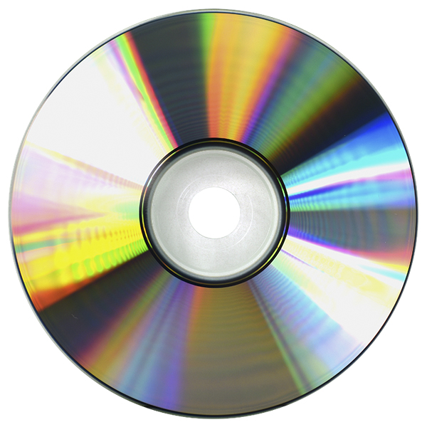 CD-R avec vernis argenté (moyeu transparent)